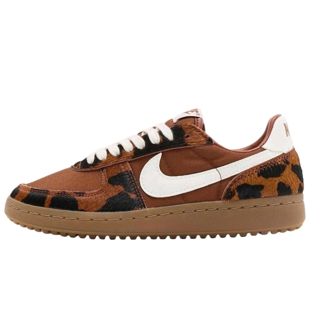 Nike Brown and White Animal Print Sneakers